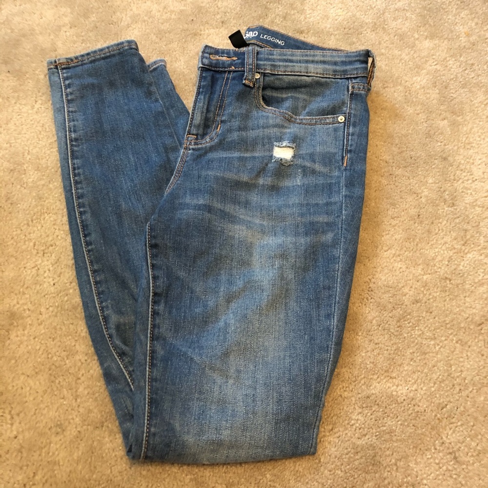 GAP distressed legging jeans